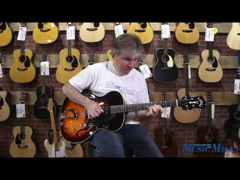 Guild T-50 Slim Vintage Sunburst Hollowbody Electric Guitar DEMO - MANCHESTER MUSIC MILL