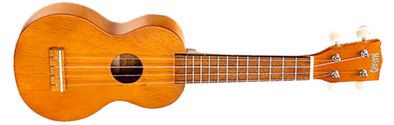 Mahalo Kahiko Series MK1 Soprano Ukulele on a white background