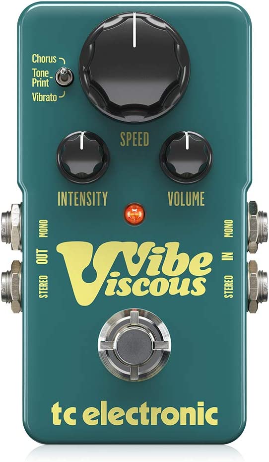 TC Electronic Viscous Vibe Guitar Pedal on a white background