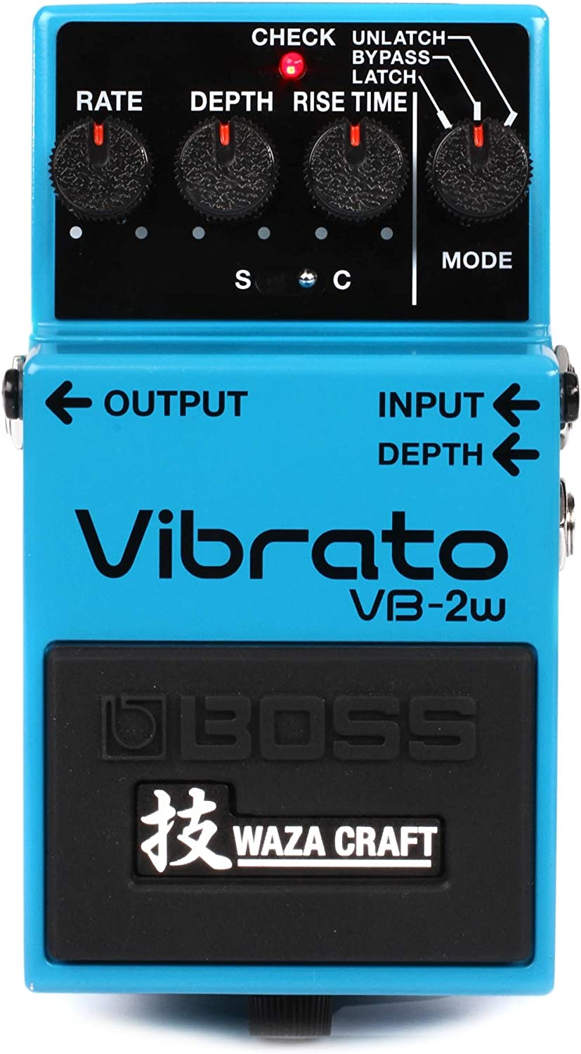 Boss VB-2W Waza Craft Vibrato Pedal on a white background