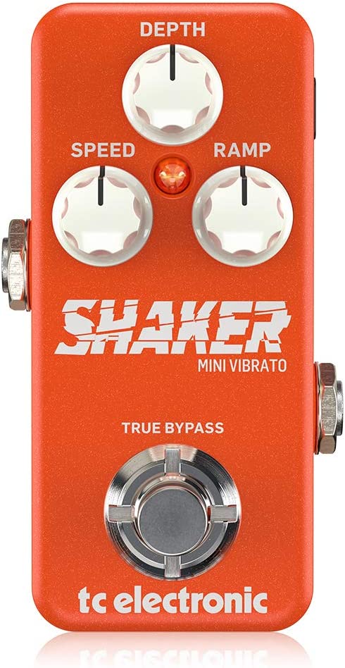 TC Electronic SHAKER Mini Vibrato Pedal on a white background