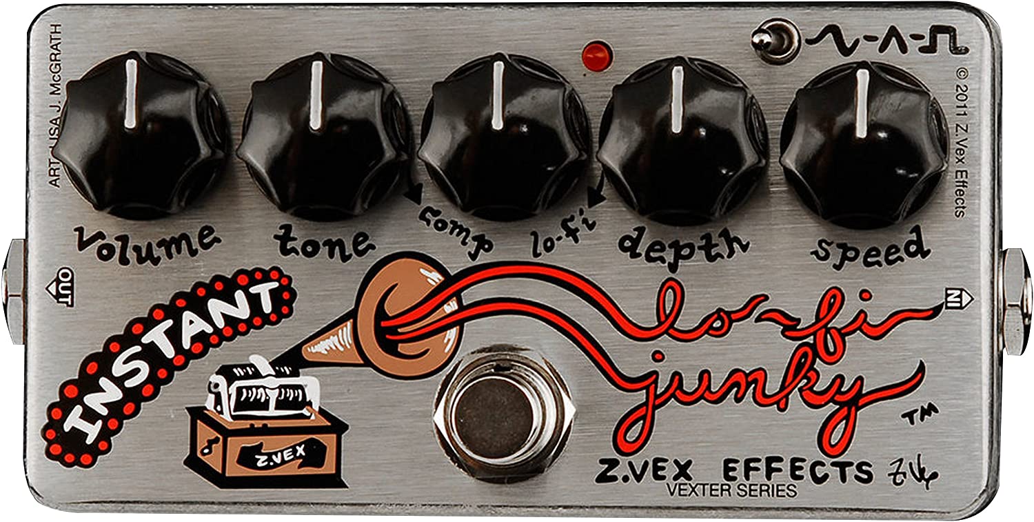 ZVEX Instant Lo-Fi Junky Chorus Vibrato Guitar Pedal on a white background